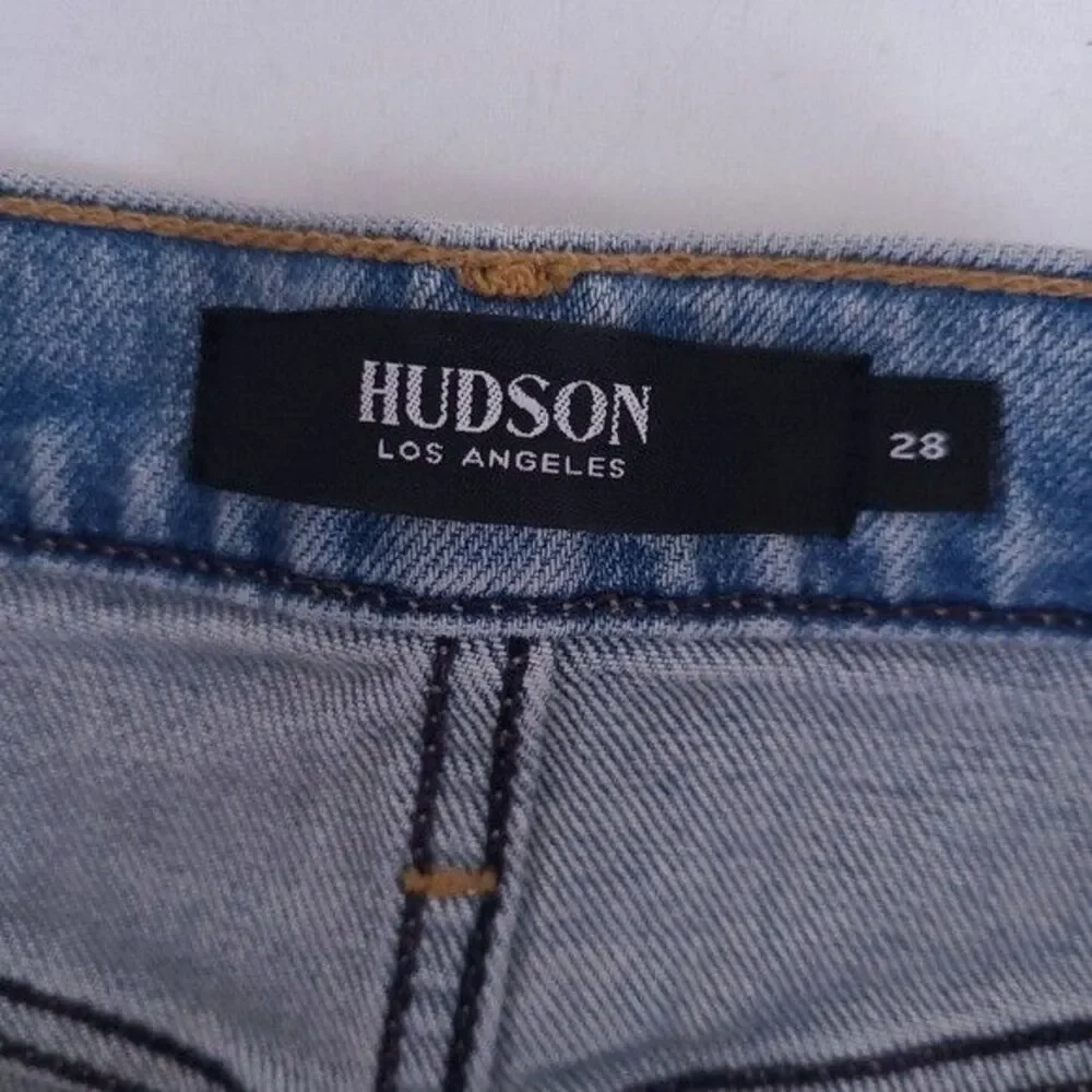 NEW! Hudson Holly High Rise Cropped Bootcut Jeans Size 28 Distressed